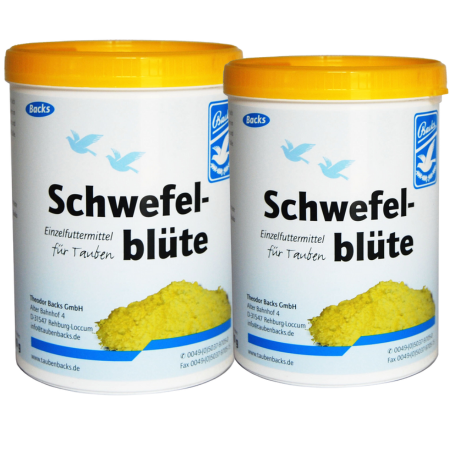 Backs Schwefelblüte 600g:Haustiere wie Tauben, Vögel, Pferde und Hunde.-rusethandel.de