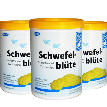 Backs Schwefelblüte 600g:Haustiere wie Tauben, Vögel, Pferde und Hunde.-rusethandel.de
