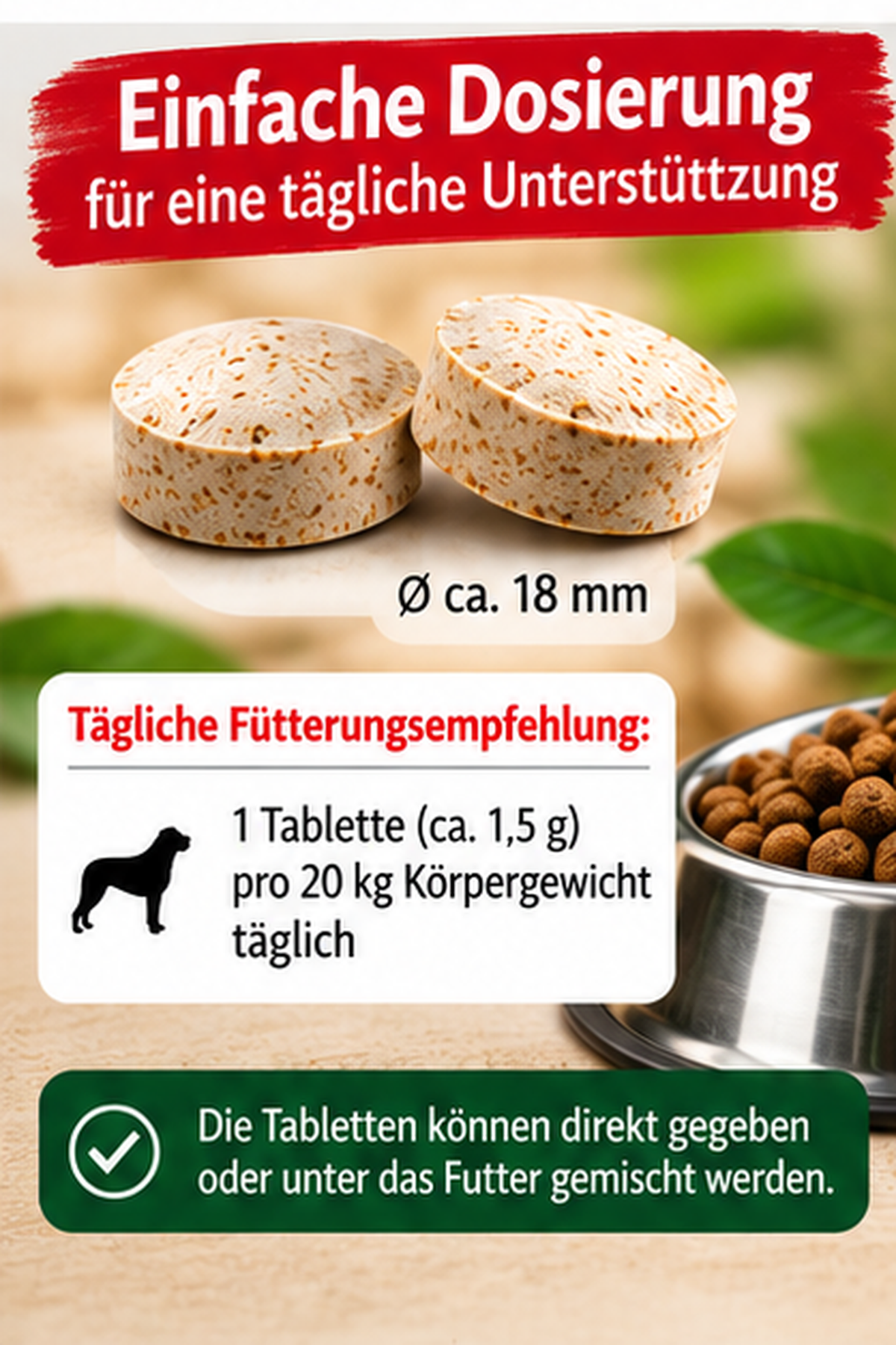 RUSET Gelenk Tabs für Hunde – 100 Tabletten, 150 g