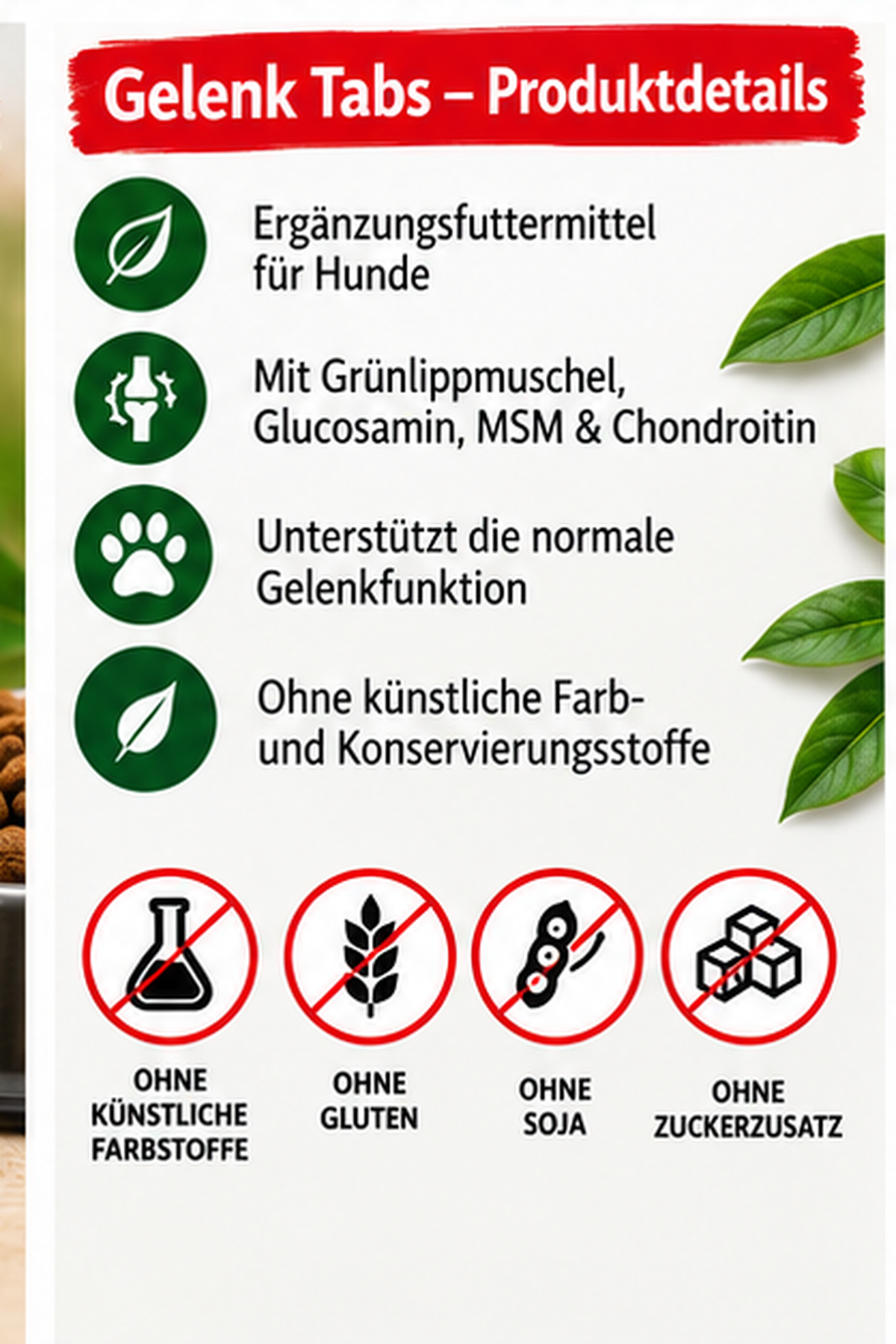 RUSET Gelenk Tabs für Hunde – 100 Tabletten, 150 g