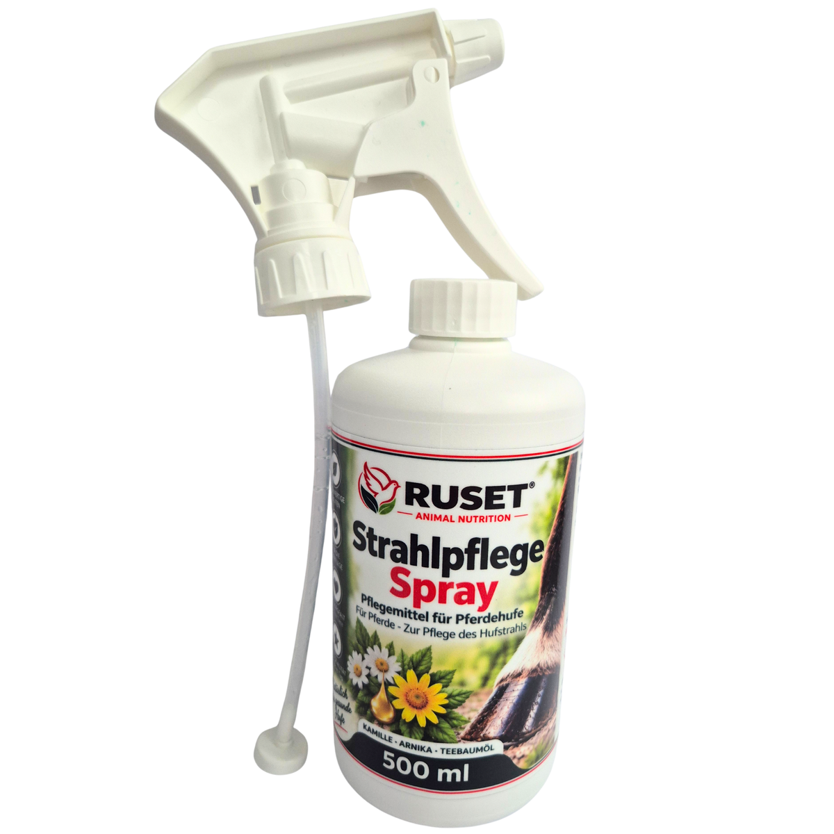 RUSET Strahlpflege Spray 500 ml für Pferde – Hufstrahl & Hufpflege