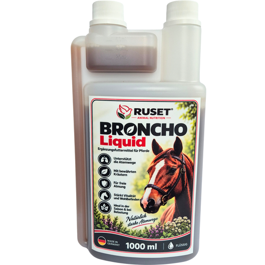 RUSET BRONCHO Liquid – Ergänzungsfuttermittel für Pferde – 1000 ml