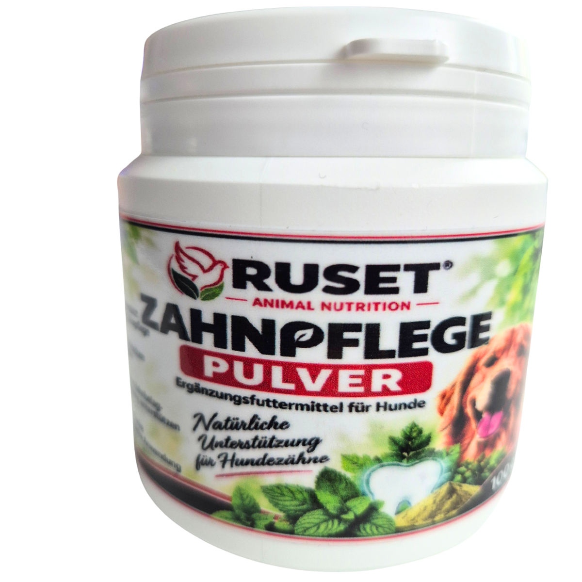 RUSET Zahnpflege Pulver 100 g – Zahnpflege für Hunde