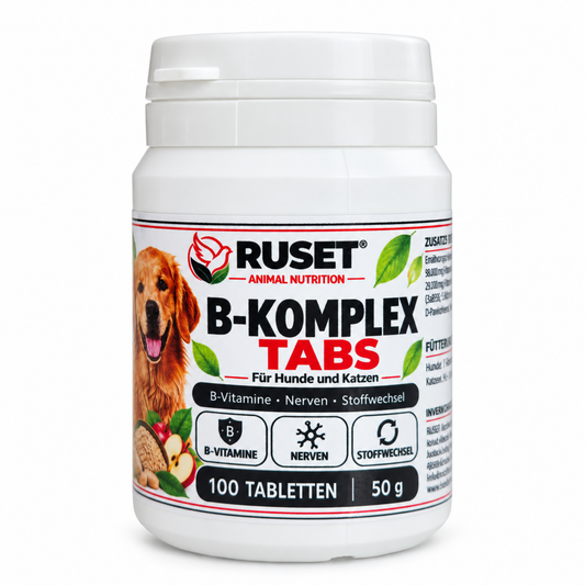 RUSET Vitamin B Komplex für Hunde & Katzen – 100 Tabletten, 50 g
