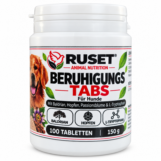 RUSET Beruhigungstabs für Hunde – 100 Tabletten, 150 g