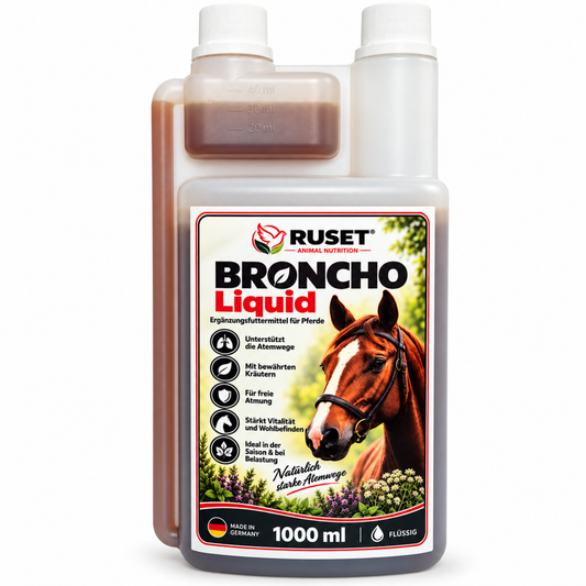 RUSET BRONCHO Liquid – Ergänzungsfuttermittel für Pferde – 1000 ml