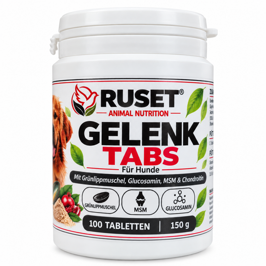 RUSET Gelenk Tabs für Hunde – 100 Tabletten, 150 g