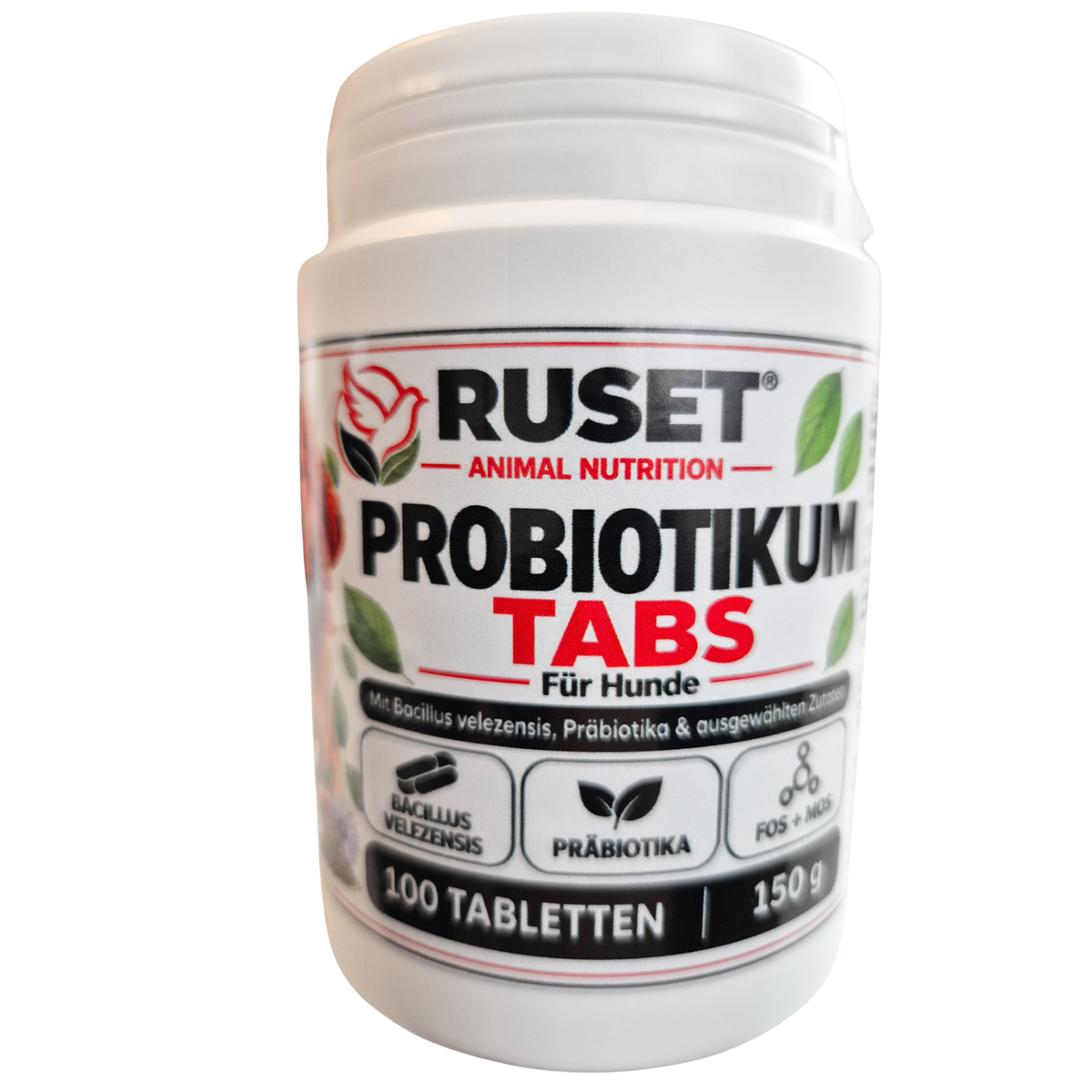 RUSET Probioticum Tabs für Hunde – 100 Tabletten, 150 g
