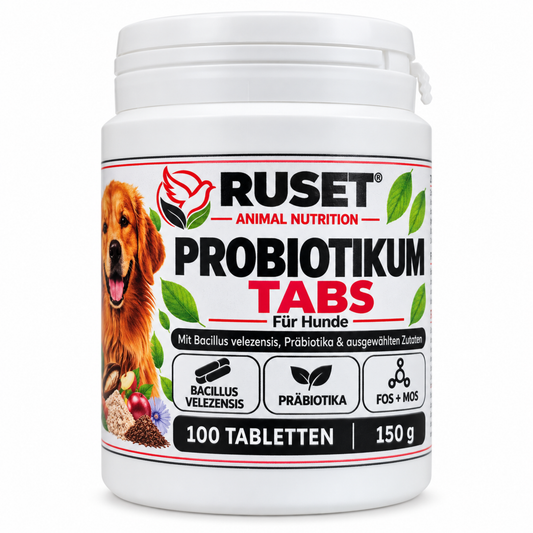 RUSET Probioticum Tabs für Hunde – 100 Tabletten, 150 g