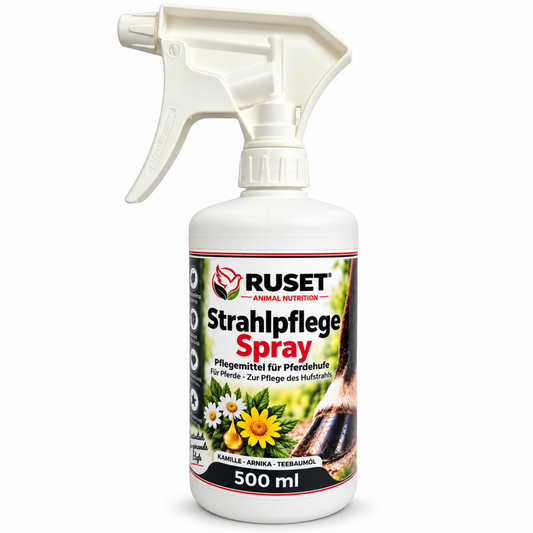 RUSET Strahlpflege Spray 500 ml für Pferde – Hufstrahl & Hufpflege